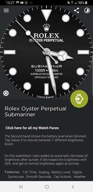 quadranti wear rolex apk|Free Rolex Oyster Perpetual Submariner Watch Face for Wear.